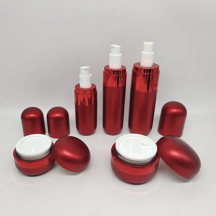 Empty Plastic Bottle Cream Jar Set for Luxury High Quality Cosmetic Packaging