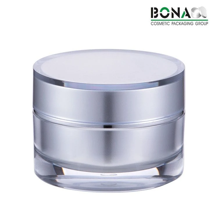 50g Cosmetic Jar Double Wall Clear Acrylic Jar for Cosmetic Packaging